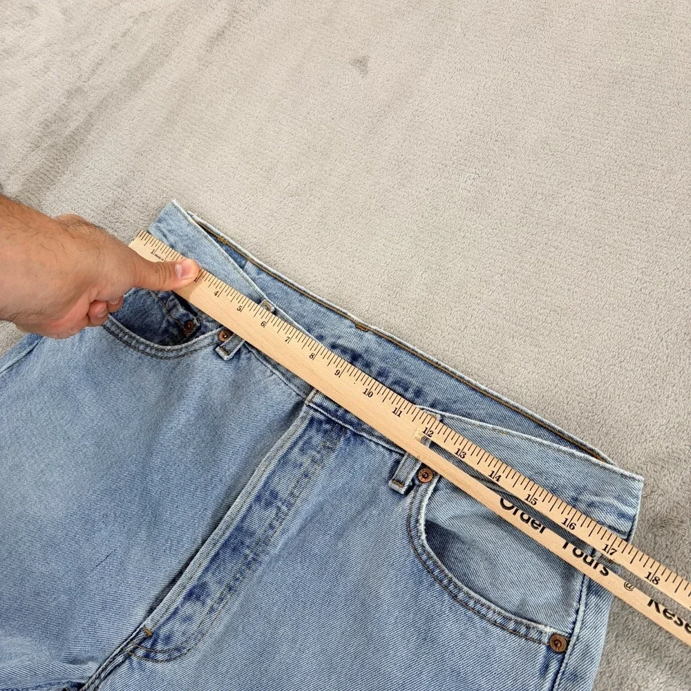Vintage‎ Levis 501 Jeans Men 34x35 (Tag 36x36) Blue Denim Button Fly Made UK 80s